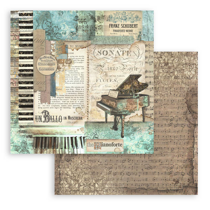 Stamperia Music 12" x 12" Scrapbooking Paper Pad