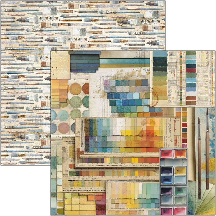 Ciao Bella An Artist Journey 8" x 8" Scrapbooking Paper Set