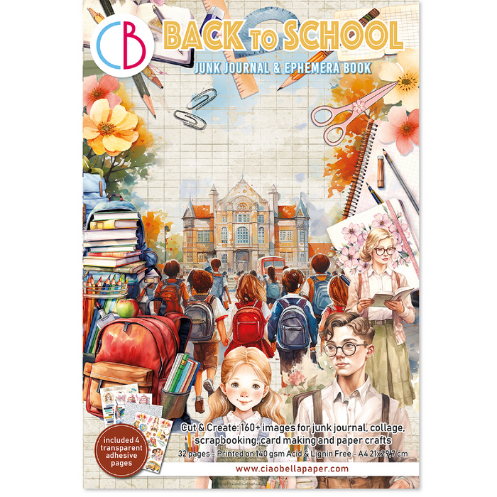 Ciao Bella School A4 Junk Journal & Ephemera Book