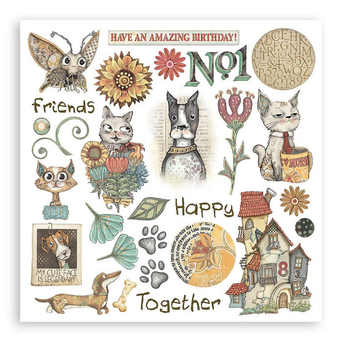 Stamperia Furry Friends Rub On Transfers - Assorted Pack