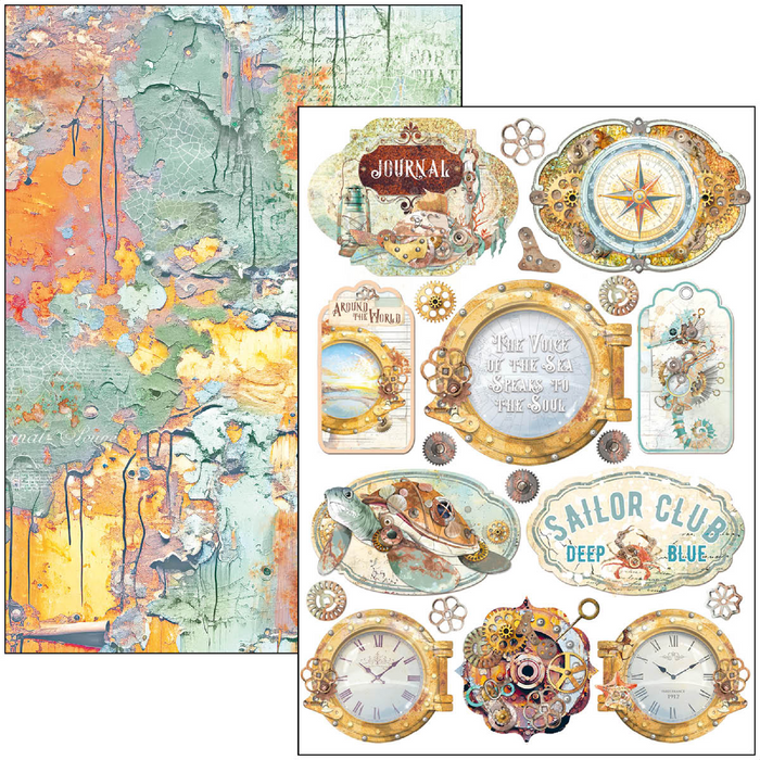 Ciao Bella Coral Reef A4 Scrapbooking Paper Set