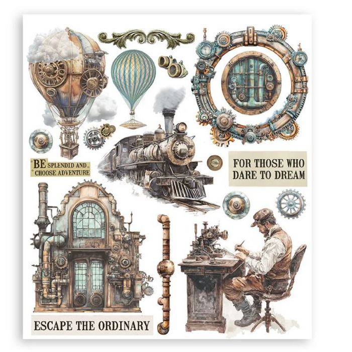 Stamperia Voyages Fantastiques Rub-On Selection Pack