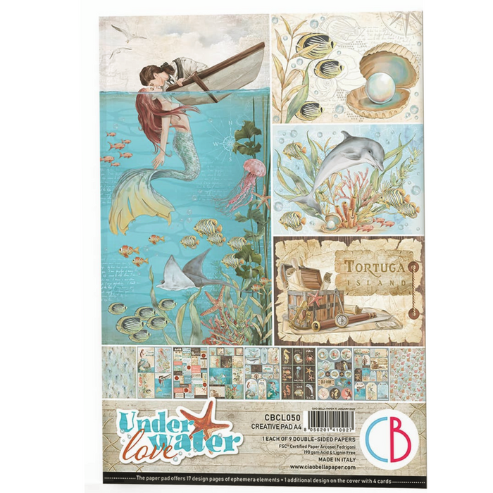 Ciao Bella Underwater Love A4 Scrapbooking Paper Set