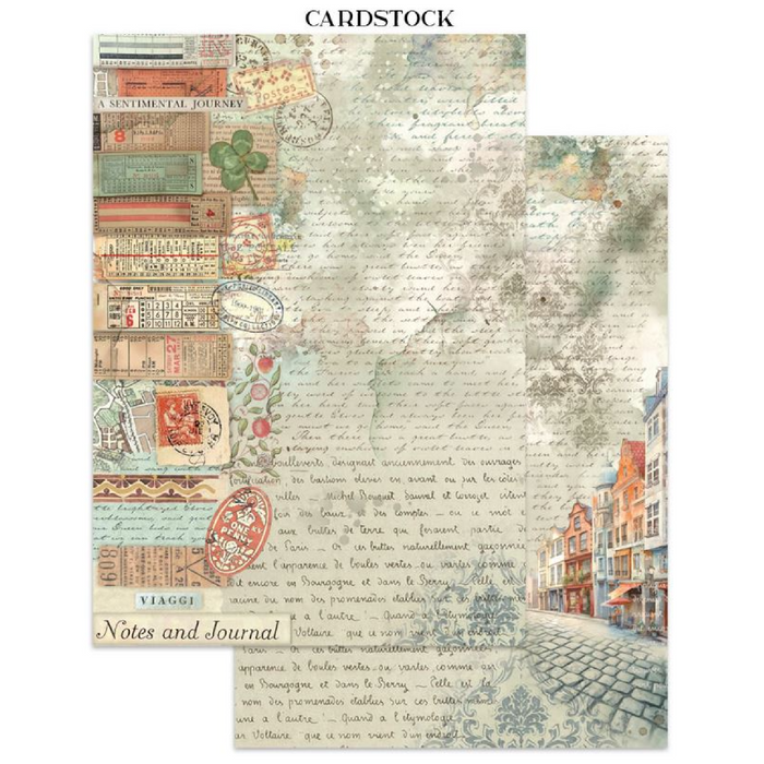 Stamperia Art Of Travelling Junk Journal Stickers Cut-outs Backgrounds
