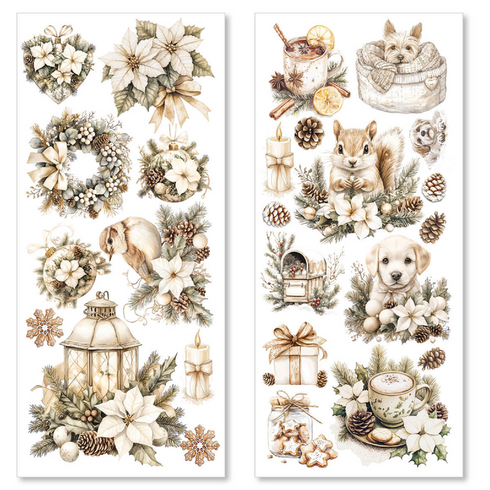 Ciao Bella Winter Season Art Transparent Stickers 5pc