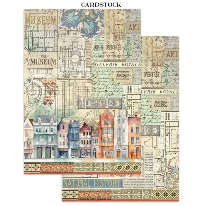 Stamperia Art Of Travelling Junk Journal Stickers Cut-outs Backgrounds