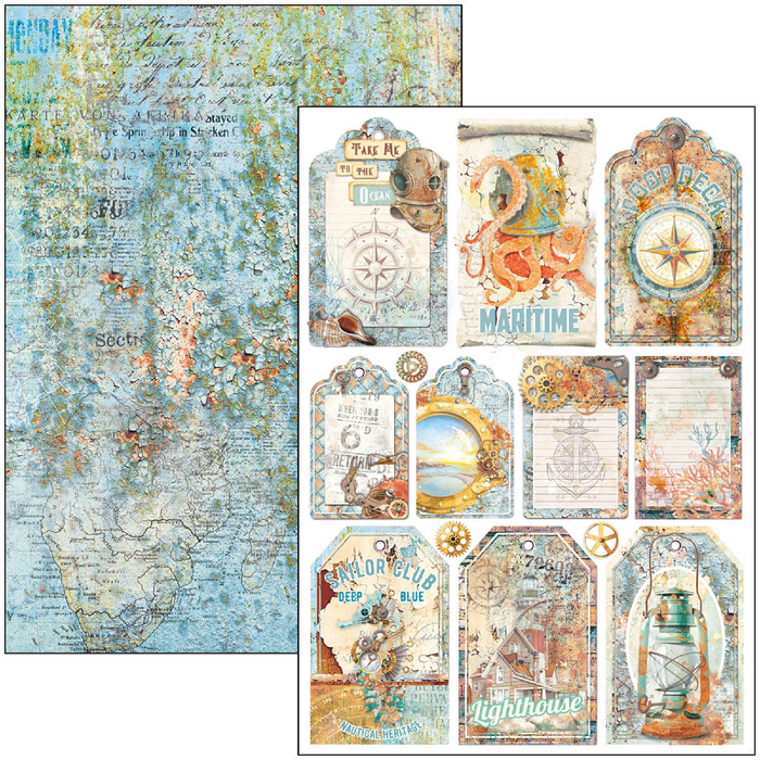 Ciao Bella Coral Reef A4 Scrapbooking Paper Set