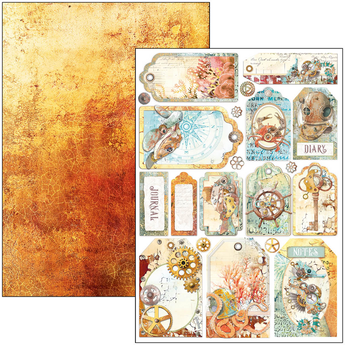 Ciao Bella Coral Reef A4 Scrapbooking Paper Set