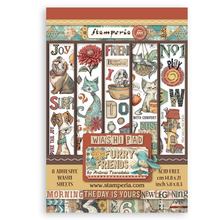 Stamperia Furry Friends A5 Washi Pad