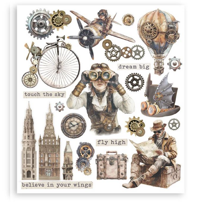 Stamperia Voyages Fantastiques Rub-On Selection Pack