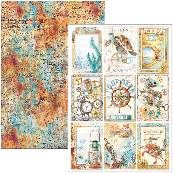 Ciao Bella Coral Reef A4 Scrapbooking Paper Set