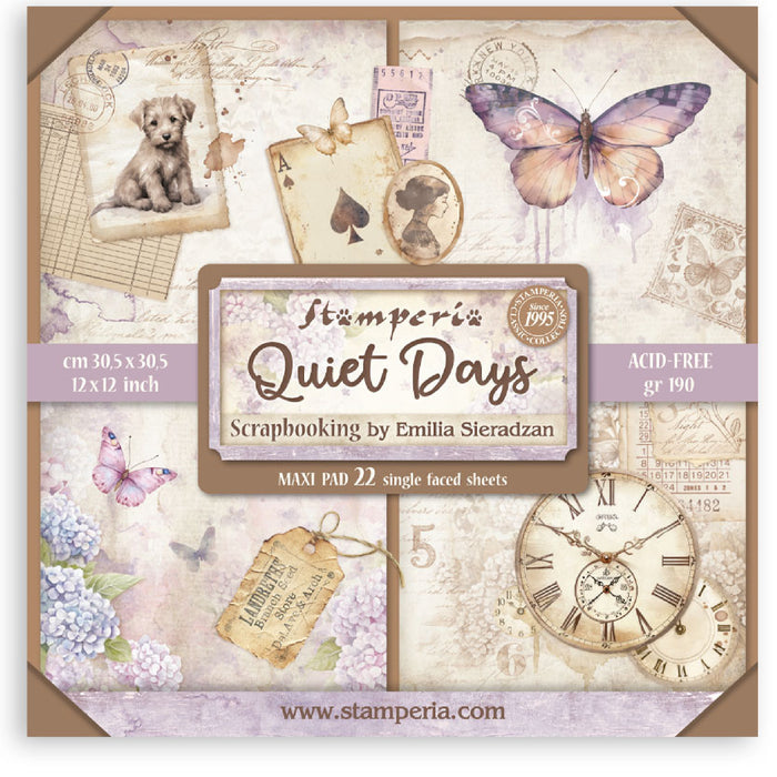 Stamperia Quiet Days 12" x 12" Single Faced Maxi Paper Pad