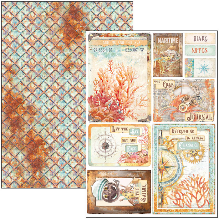 Ciao Bella Coral Reef A4 Scrapbooking Paper Set