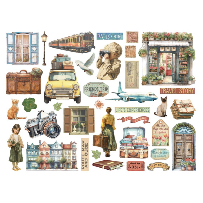 Stamperia Art Of Travelling Assorted Die Cuts