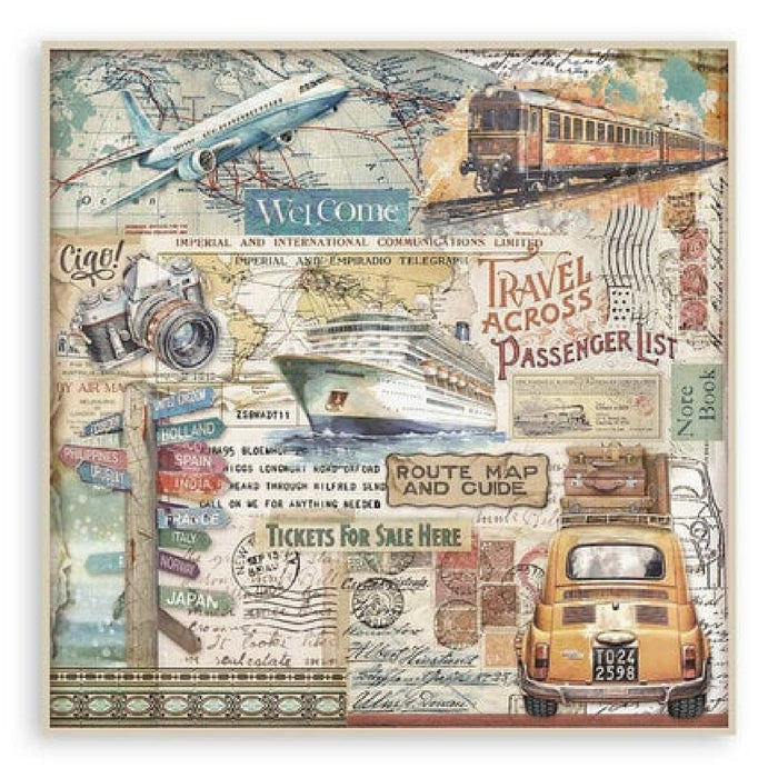Stamperia Art Of Travelling 12" x 12" Single Faced Maxi Paper Pad