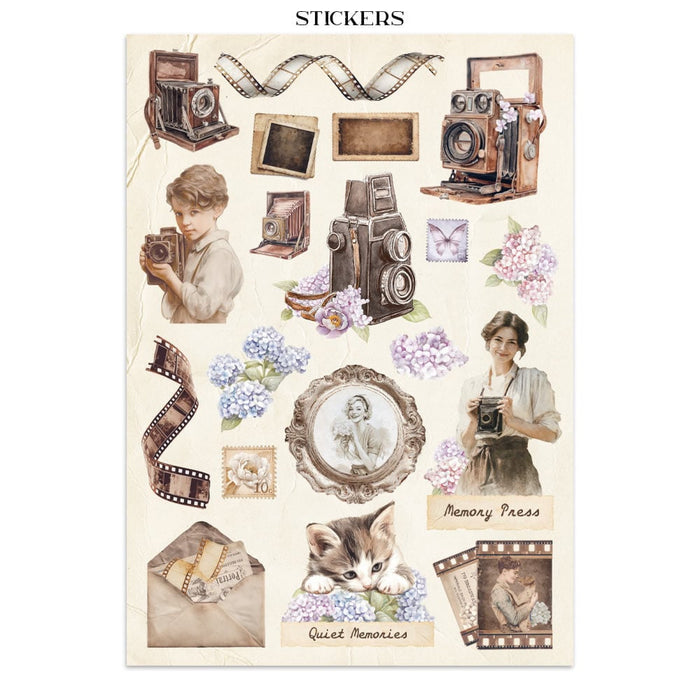Stamperia Quiet Days Junk Journal Stickers Cut-outs Backgrounds