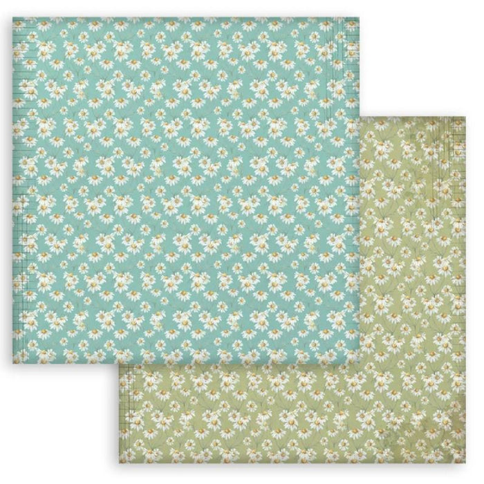 Stamperia Daisy Art 12" x 12" Maxi Backgrounds Selection Paper Pad