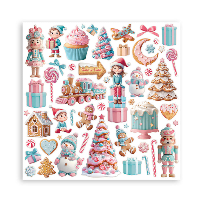 Stamperia Candy Christmas 12" x 12" Single Faced Maxi Paper Pad