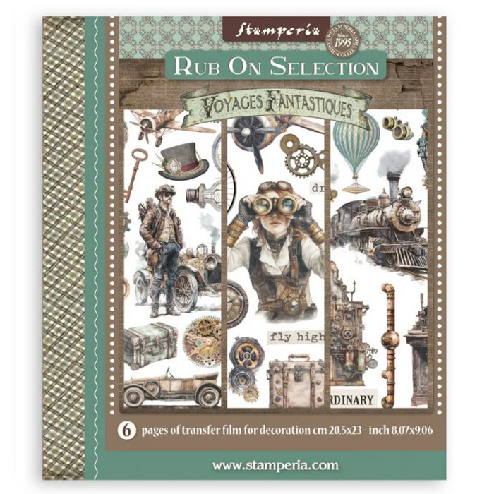 Stamperia Voyages Fantastiques Rub-On Selection Pack