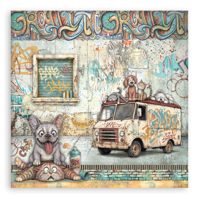 Stamperia Furry Friends 2 8" x 8" Single Faced Maxi Paper Pad