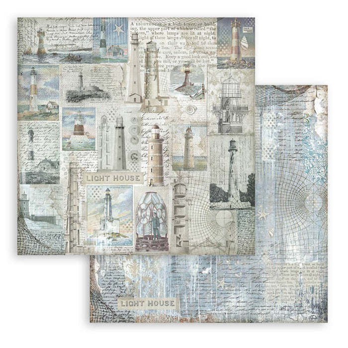 Stamperia Silent Sea 8" x 8" Backgrounds Selection Paper Pad