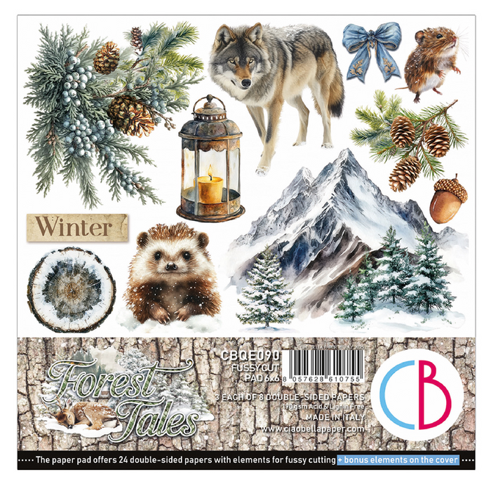 Ciao Bella Forest Tales 6" x 6" Fussy Cut Pad