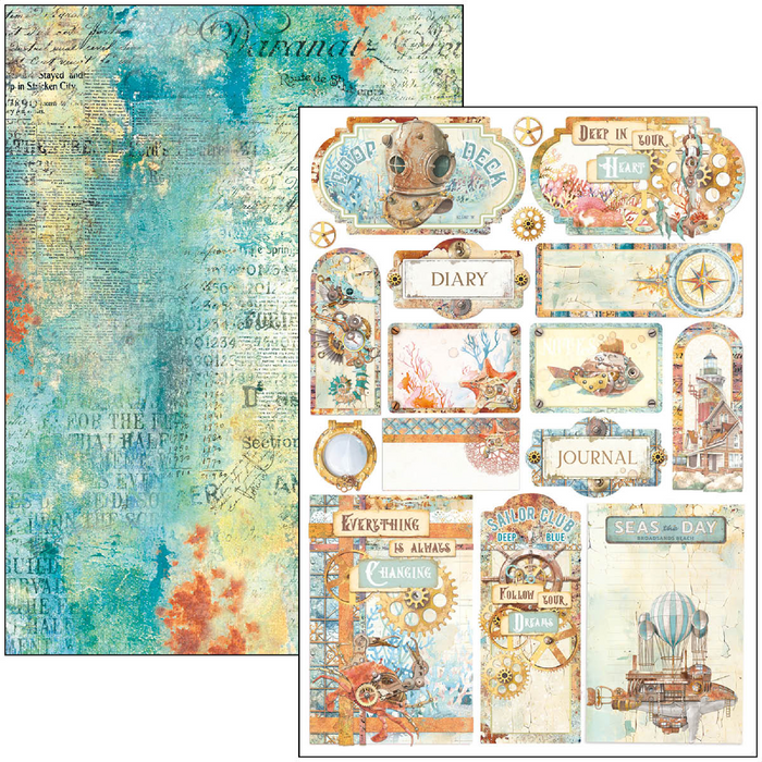 Ciao Bella Coral Reef A4 Scrapbooking Paper Set