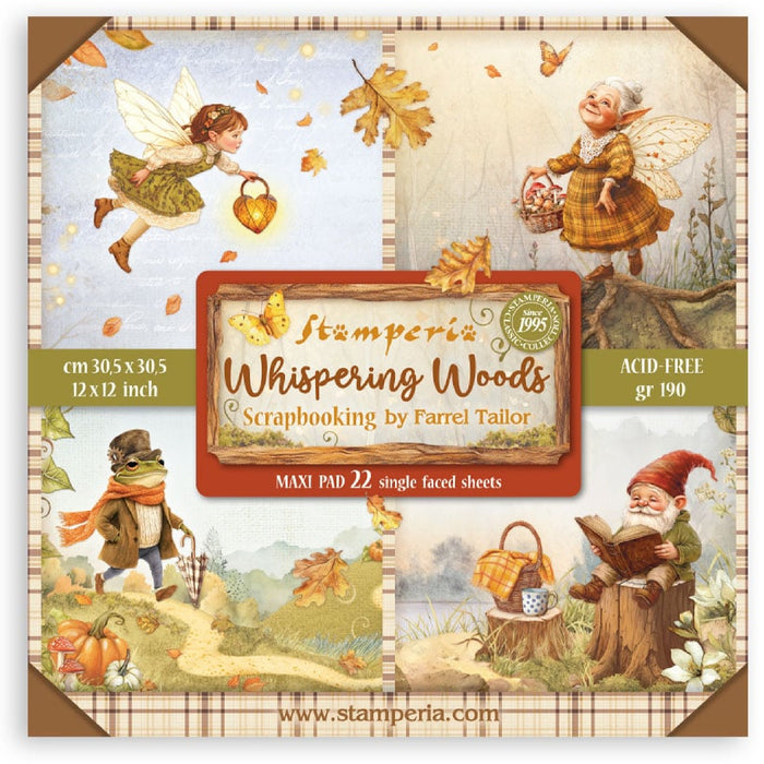 Stamperia Whispering Woods 12" x 12" Single Faced Maxi Paper Pad