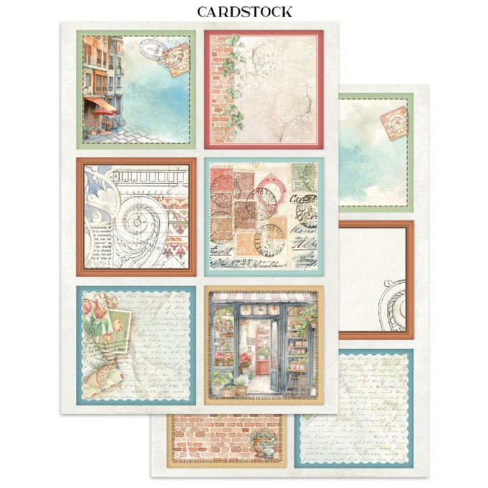 Stamperia Art Of Travelling Junk Journal Stickers Cut-outs Backgrounds