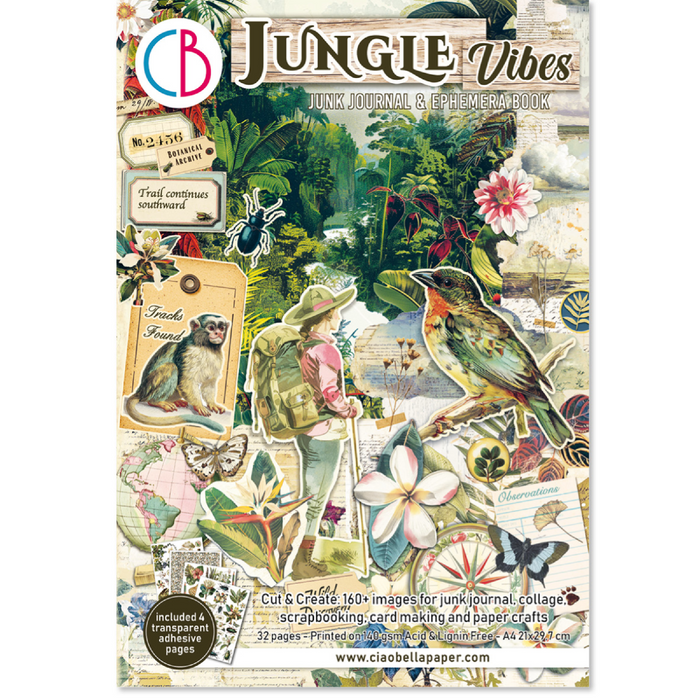 Ciao Bella Jungle Vibes A4 Junk Journal & Ephemera Book