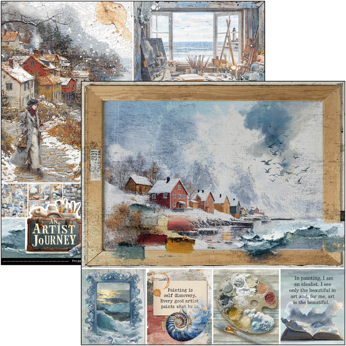 Ciao Bella An Artist Journey 8" x 8" Scrapbooking Paper Set