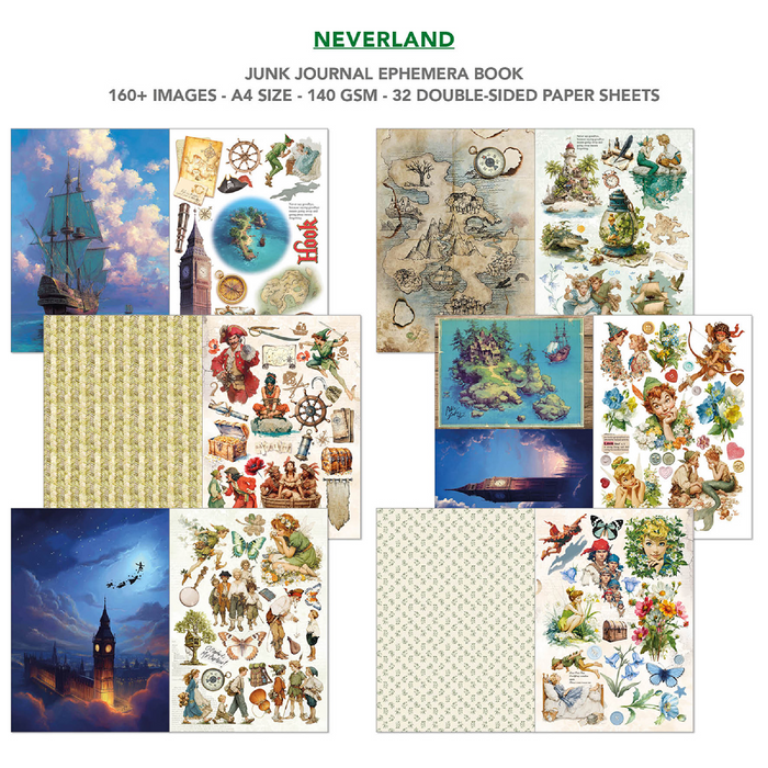 Ciao Bella Neverland A4 Junk Journal & Ephemera Book