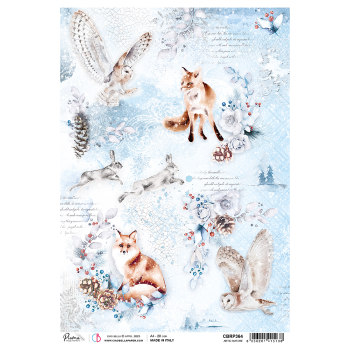 Ciao Bella Winter Journey A4 Rice Paper (Artic Nature)