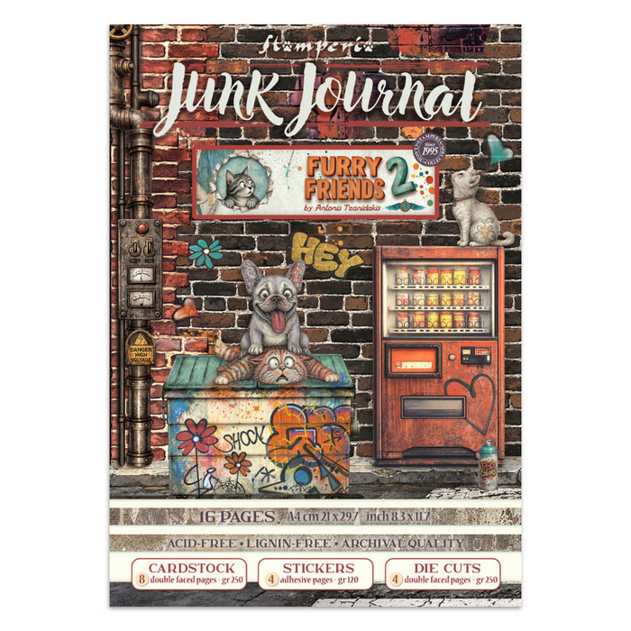 Stamperia Furry Friends 2 Art Journaling Selection Large