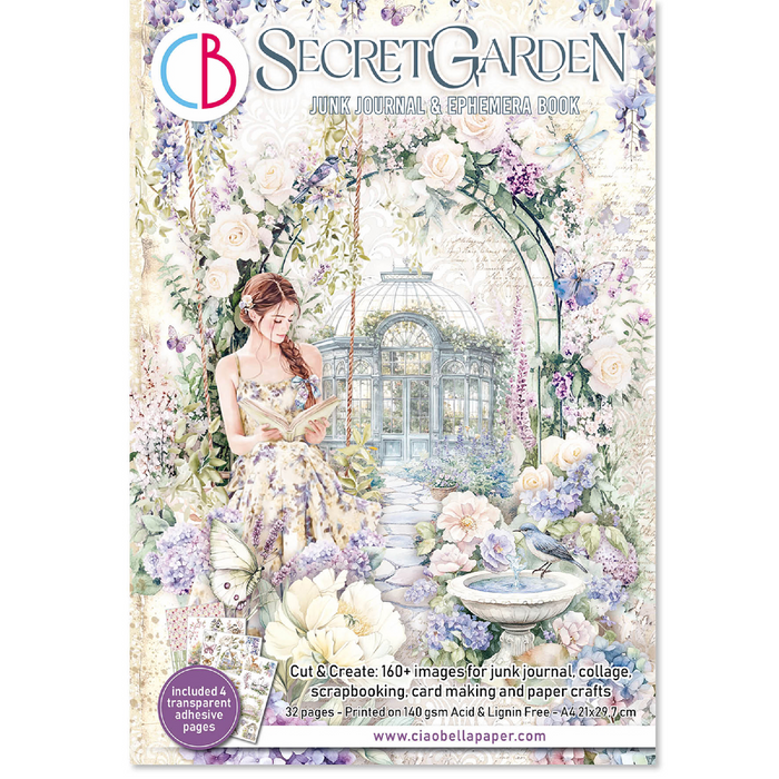 Ciao Bella Secret Garden A4 Junk Journal & Ephemera Book