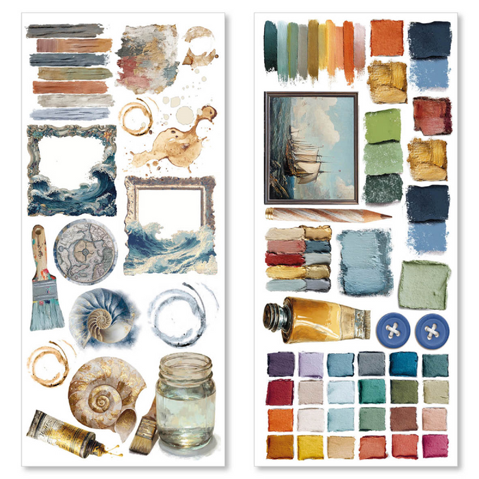 Ciao Bella An Artist Journey Art Transparent Stickers 5pc