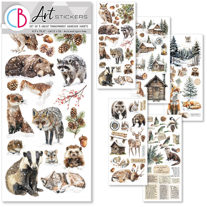 Ciao Bella Forest Tales Art Transparent Stickers 5pc