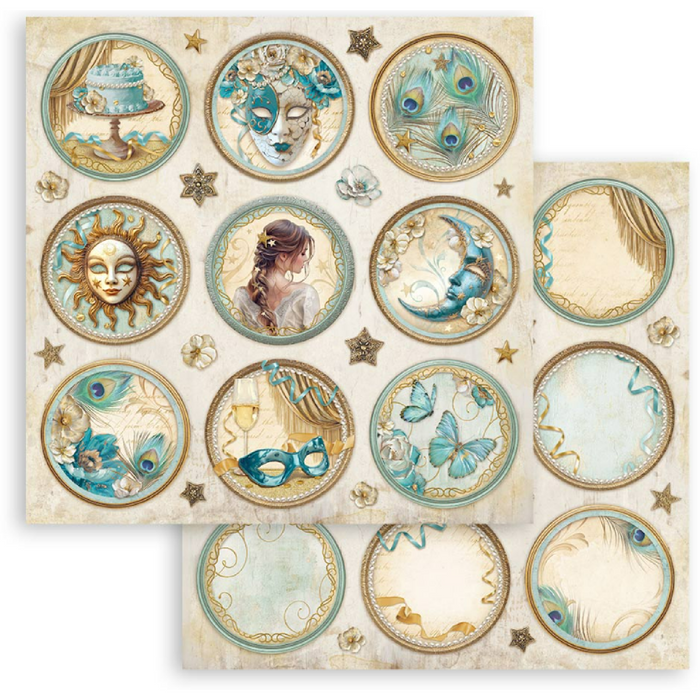 Stamperia Masquerade 12" x 12" Scrapbooking Paper Pad