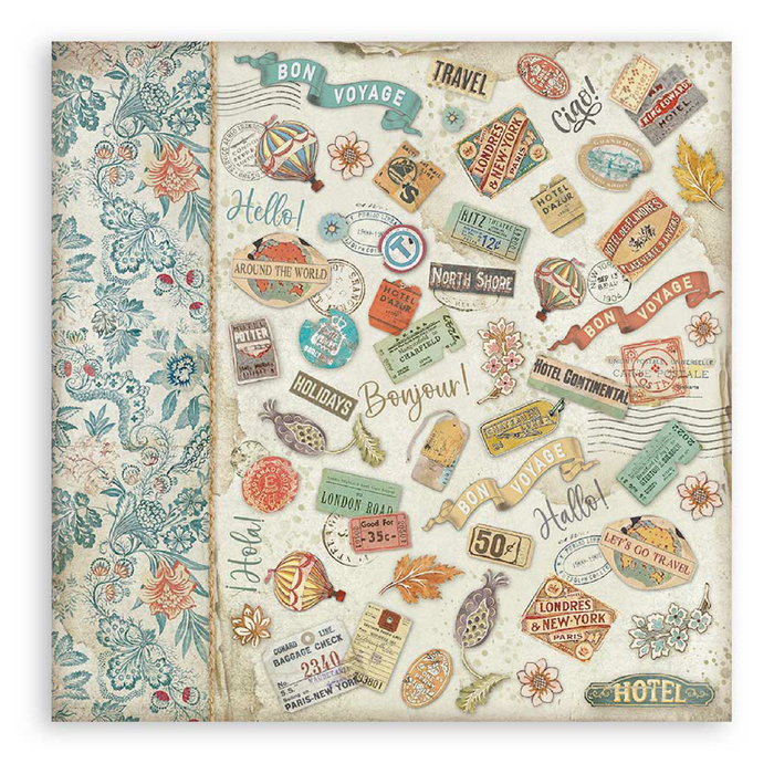 Stamperia Art Of Travelling 12" x 12" Single Faced Maxi Paper Pad
