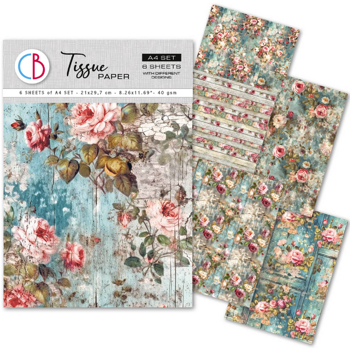 Ciao Bella My Secret Garden Tissue Paper A4 Mix 6pc