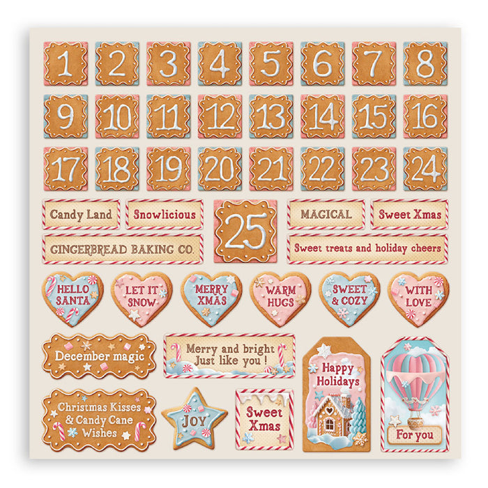 Stamperia Candy Christmas 12" x 12" Single Faced Maxi Paper Pad