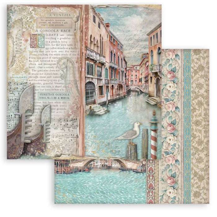 Stamperia Venice City Of Art 8" x 8" Scrapbooking Paper Pad