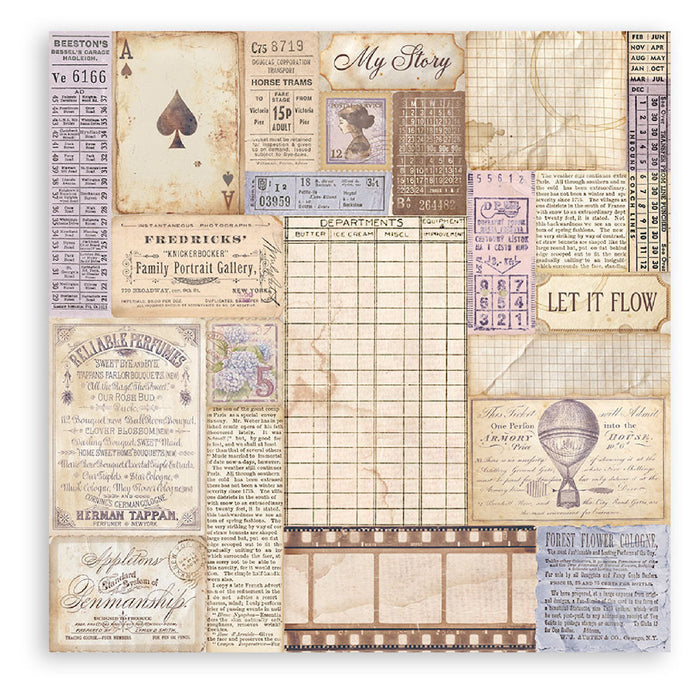 Stamperia Quiet Days 8" x 8" Single Faced Maxi Paper Pad