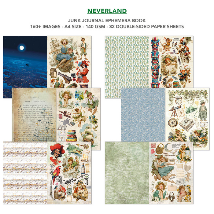 Ciao Bella Neverland A4 Junk Journal & Ephemera Book