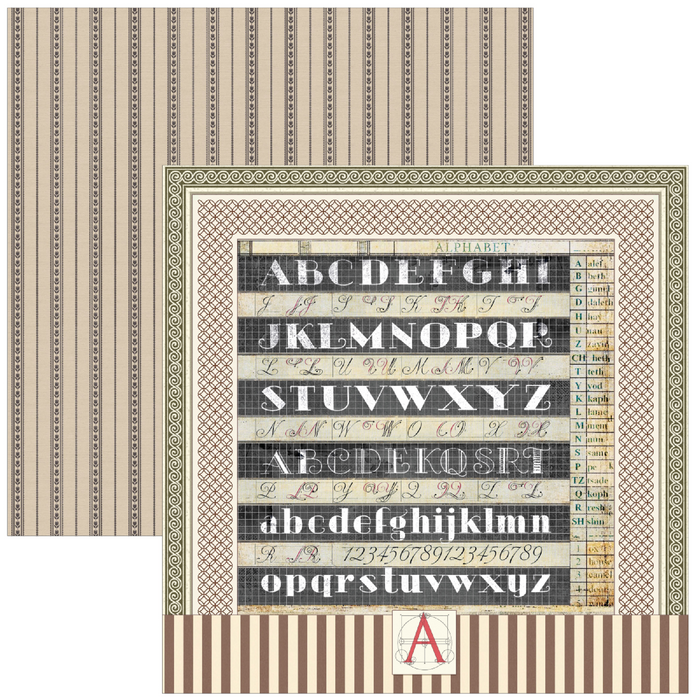 Ciao Bella Typographic 12" x 12" Scrapbooking Paper Set