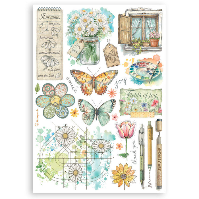 Stamperia Daisy Art A5 Washi Pad