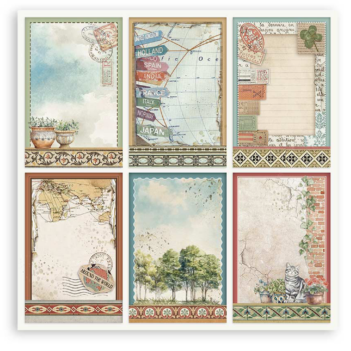 Stamperia Art Of Travelling 12" x 12" Single Faced Maxi Paper Pad