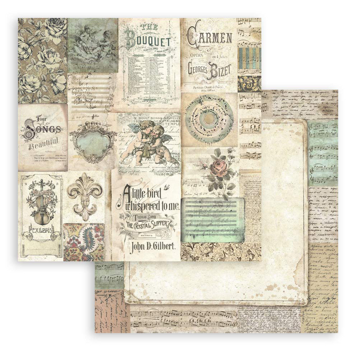Stamperia Music 12" x 12" Scrapbooking Paper Pad