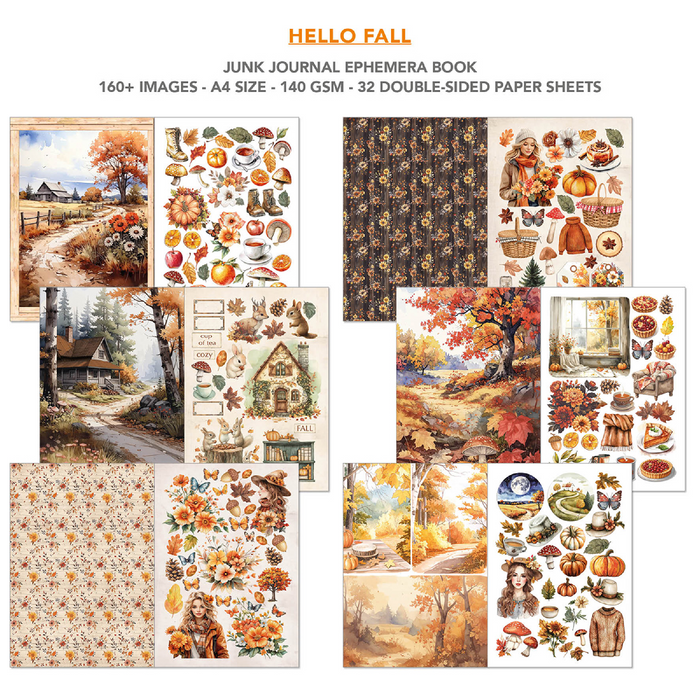 Ciao Bella Hello Fall A4 Junk Journal & Ephemera Book