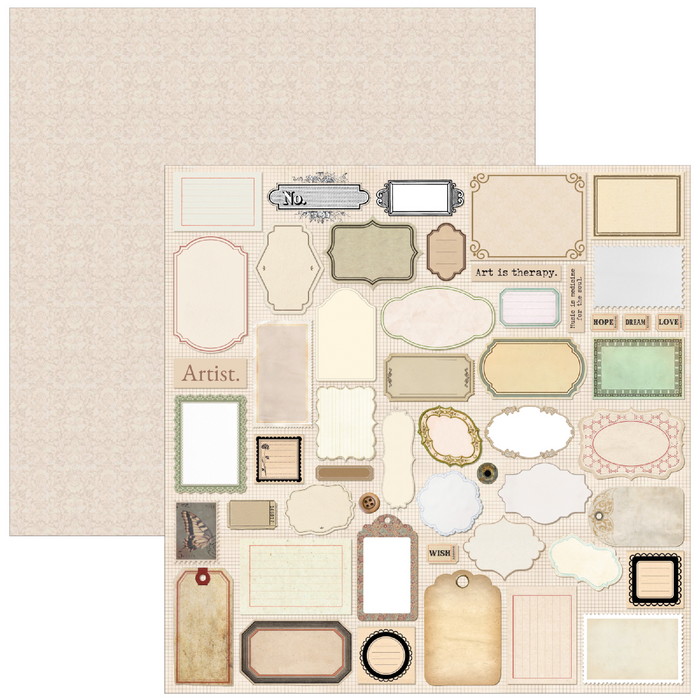 Ciao Bella Typographic 12" x 12" Scrapbooking Paper Set